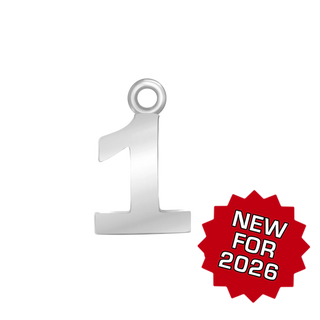 Classic Number Pendants in Sterling Silver (12.5 mm)