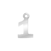 Classic Number Pendants in Sterling Silver (12.5 mm)