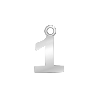 Classic Number Pendants in Sterling Silver (12.5 mm)