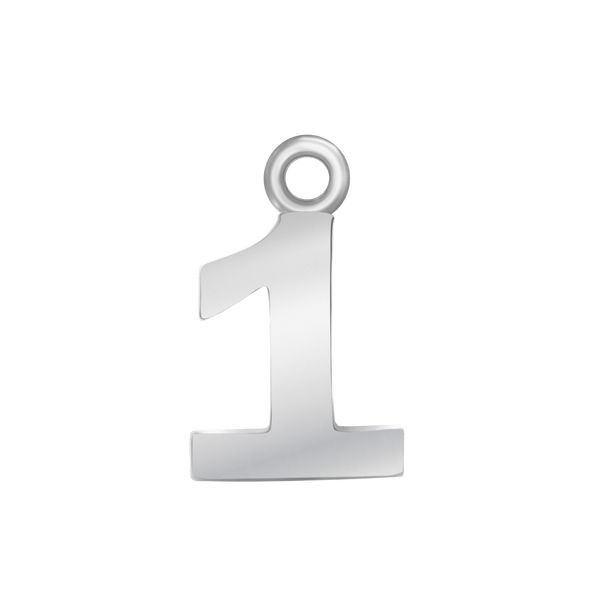 ITI NYC Classic Style Number Pendants in 14K Gold (12.5mm) (100% Polished )