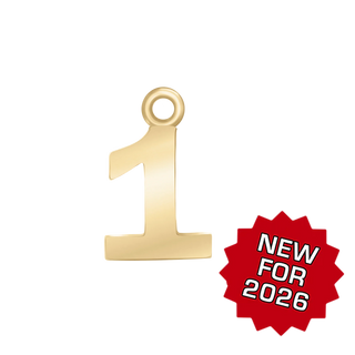 Classic Number Pendants in 14K Gold (12.5 mm)