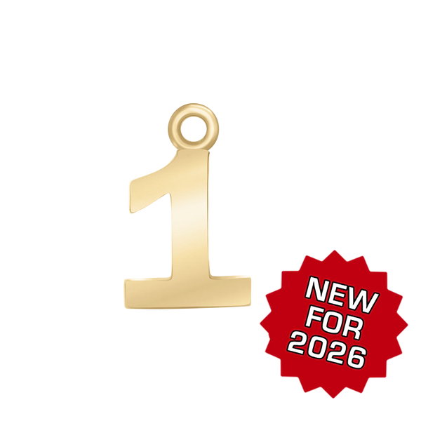 Classic Number Pendants in 14K Gold (12.5 mm)