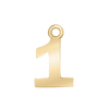 ITI NYC Classic Style Number Pendants in 14K Gold (12.5mm) (100% Polished )