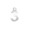 Classic Number Pendants in Sterling Silver (12.5 mm)