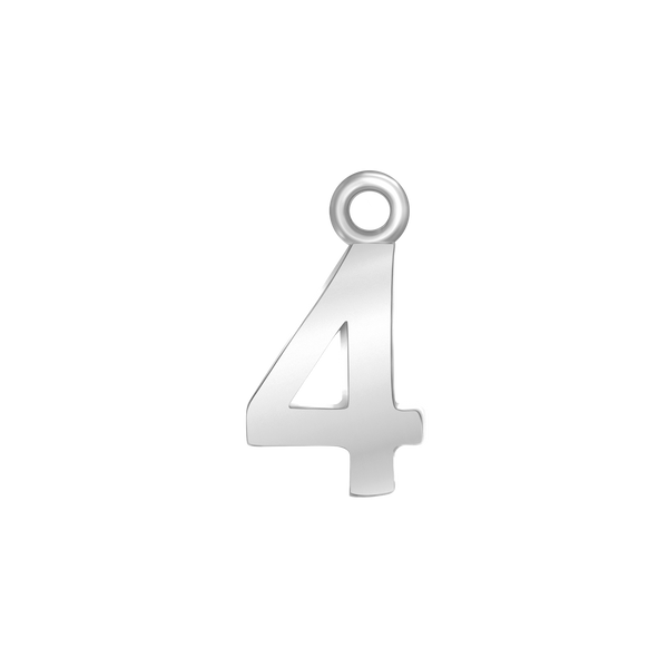 Classic Number Pendants in Sterling Silver (12.5 mm)