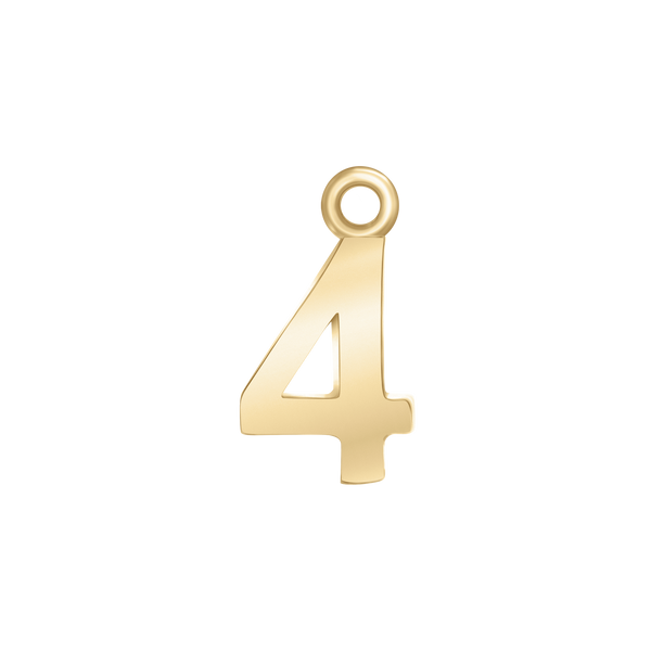 Classic Number Pendants in 14K Gold (12.5 mm)