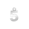 Classic Number Pendants in Sterling Silver (12.5 mm)