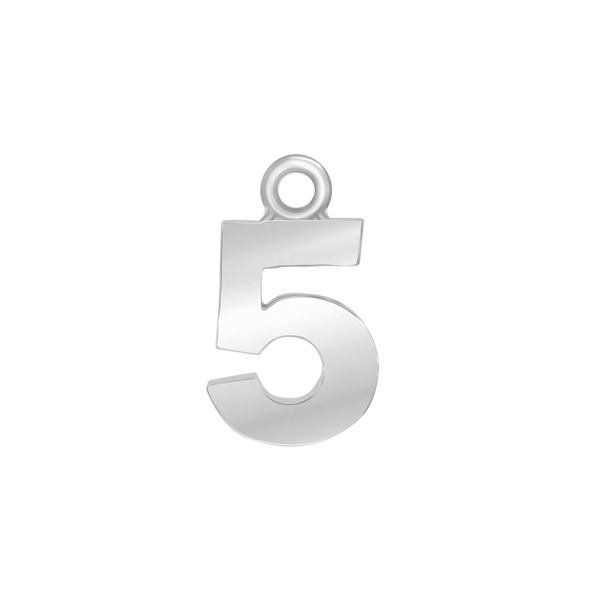 Classic Number Pendants in Sterling Silver (12.5 mm)