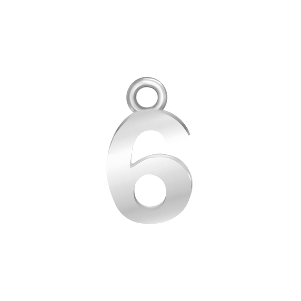Classic Number Pendants in Sterling Silver (12.5 mm)