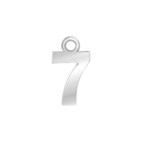 Classic Number Pendants in Sterling Silver (12.5 mm)