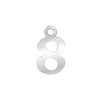 Classic Number Pendants in Sterling Silver (12.5 mm)