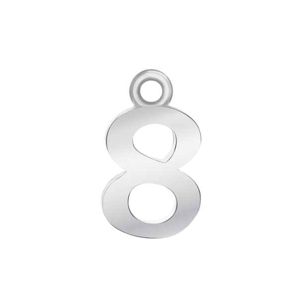 ITI NYC Classic Style Number Pendants in 14K Gold (12.5mm) (100% Polished )