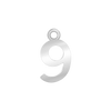 Classic Number Pendants in Sterling Silver (12.5 mm)