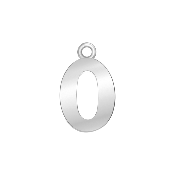 Classic Number Pendants in Sterling Silver (15 mm)