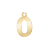 Classic Number Pendants in 14K Gold (15 mm)