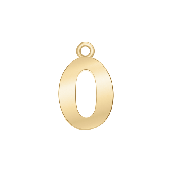 Classic Number Pendants in 14K Gold (15 mm)
