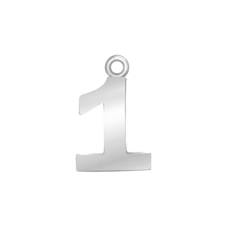 Classic Number Pendants in Sterling Silver (15 mm)