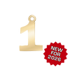 Classic Number Pendants in 14K Gold (15 mm)