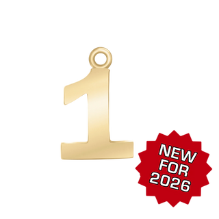 Classic Number Pendants in 14K Gold (15 mm)