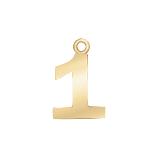 Classic Number Pendants in 14K Gold (15 mm)