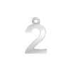 Classic Number Pendants in Sterling Silver (15 mm)