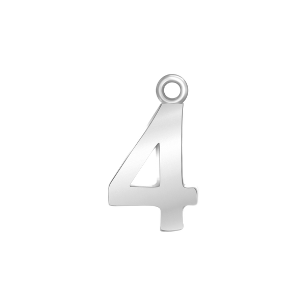 Classic Number Pendants in Sterling Silver (15 mm)