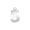 Classic Number Pendants in Sterling Silver (15 mm)