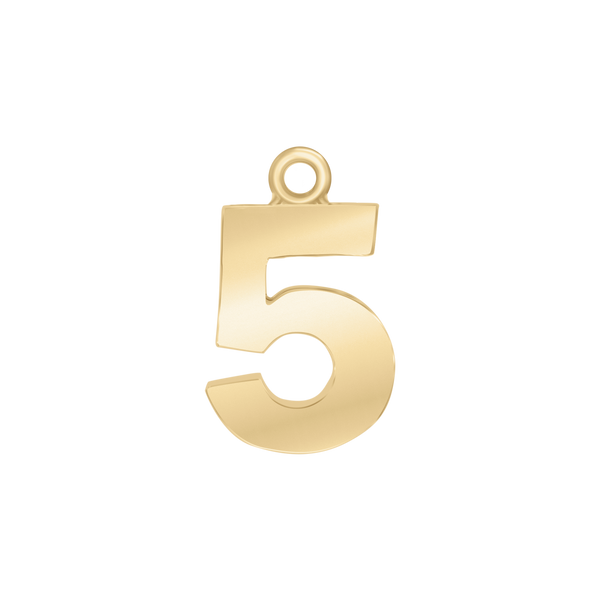 Classic Number Pendants in 14K Gold (15 mm)