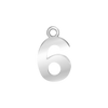 Classic Number Pendants in Sterling Silver (15 mm)