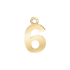 Classic Number Pendants in 14K Gold (15 mm)