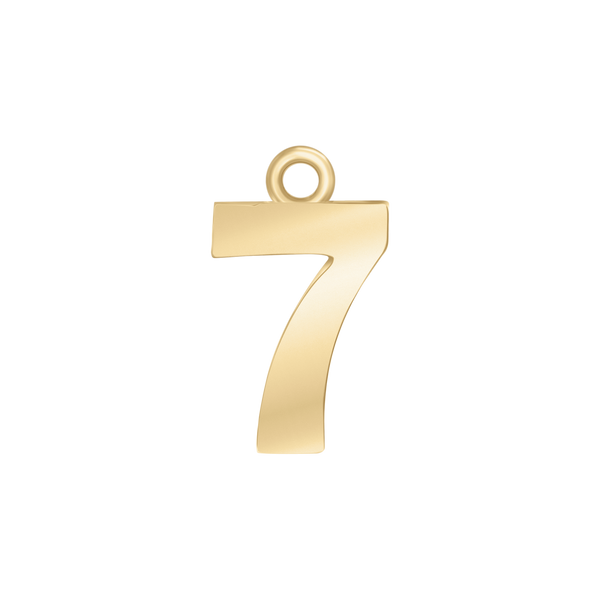 Classic Number Pendants in 14K Gold (15 mm)