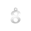 Classic Number Pendants in Sterling Silver (15 mm)