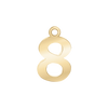 Classic Number Pendants in 14K Gold (15 mm)