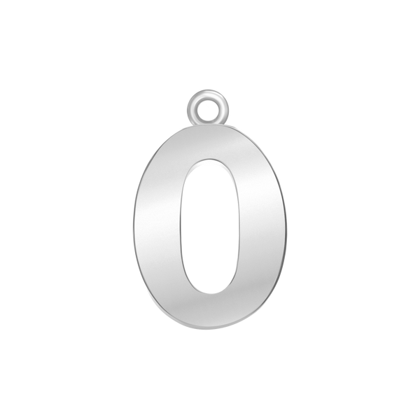 Classic Number Pendants in Sterling Silver (20 mm)