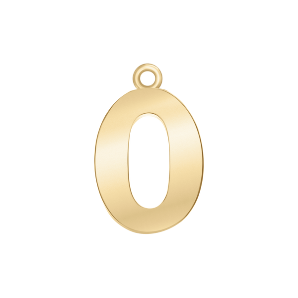 Classic Number Pendants in 14K Gold (20 mm)