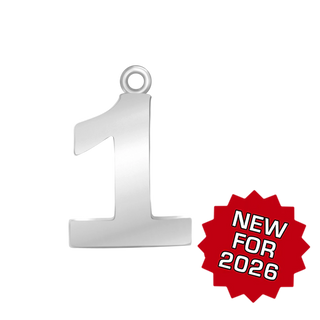 Classic Number Pendants in Sterling Silver (20 mm)