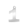 Classic Number Pendants in Sterling Silver (20 mm)