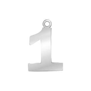 Classic Number Pendants in Sterling Silver (20 mm)