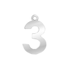 Classic Number Pendants in Sterling Silver (20 mm)