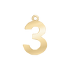 Classic Number Pendants in 14K Gold (20 mm)