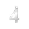 Classic Number Pendants in Sterling Silver (20 mm)