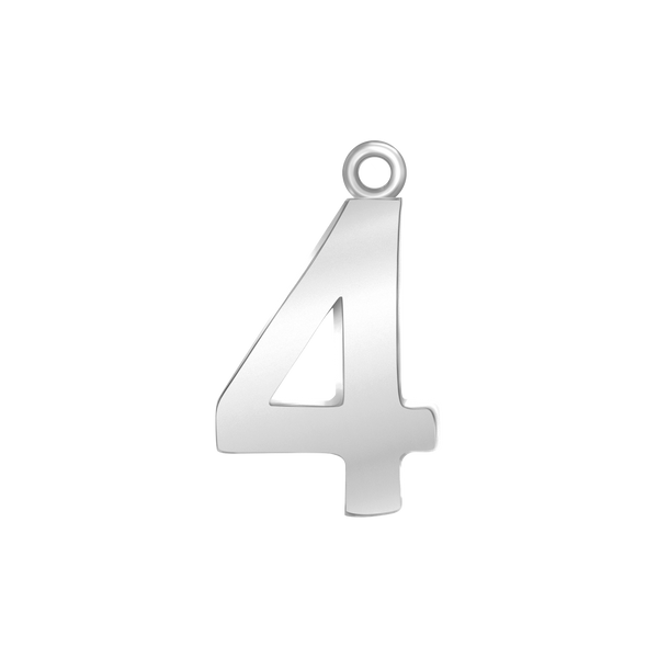 Classic Number Pendants in Sterling Silver (20 mm)