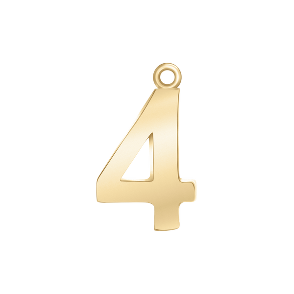 Classic Number Pendants in 14K Gold (20 mm)