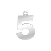 Classic Number Pendants in Sterling Silver (20 mm)