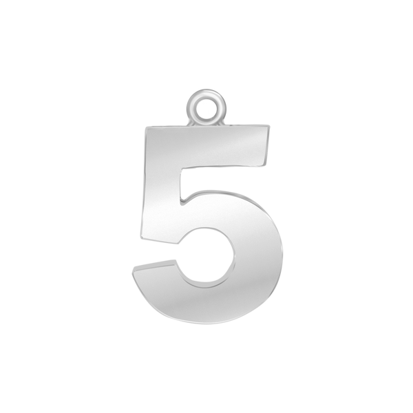 Classic Number Pendants in Sterling Silver (20 mm)