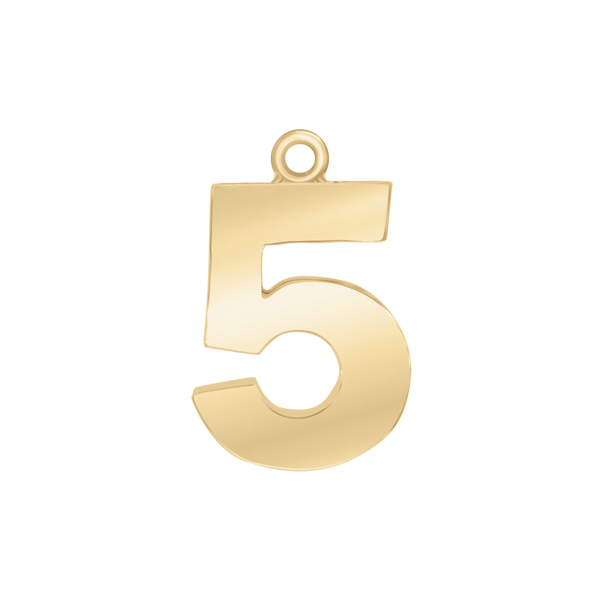 Classic Number Pendants in 14K Gold (20 mm)