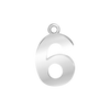 Classic Number Pendants in Sterling Silver (20 mm)