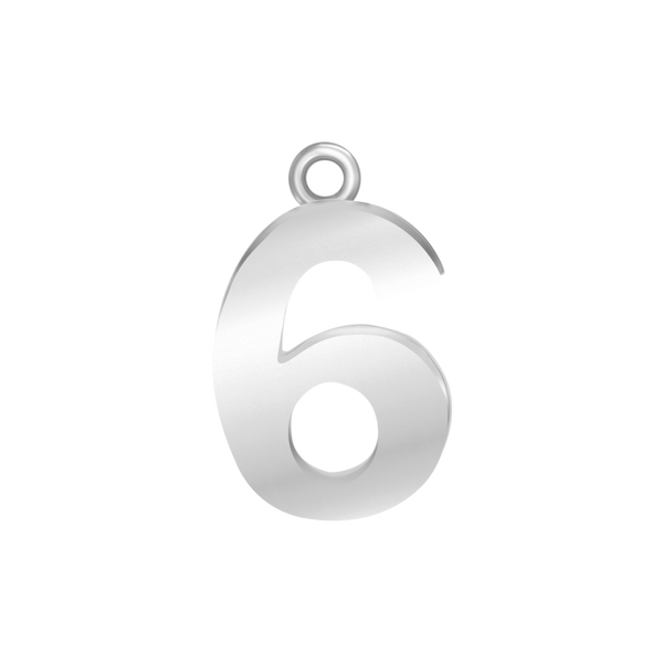 Classic Number Pendants in Sterling Silver (20 mm)