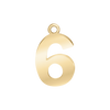Classic Number Pendants in 14K Gold (20 mm)