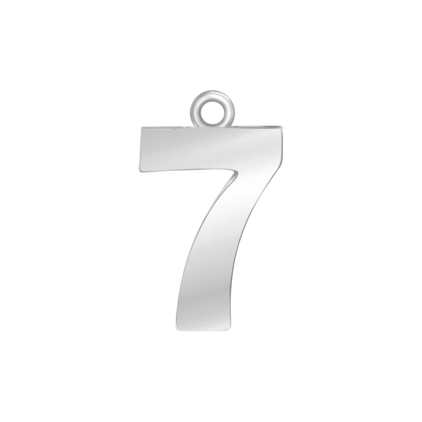 Classic Number Pendants in Sterling Silver (20 mm)